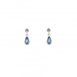 K18WG ブルートパーズ ピアス