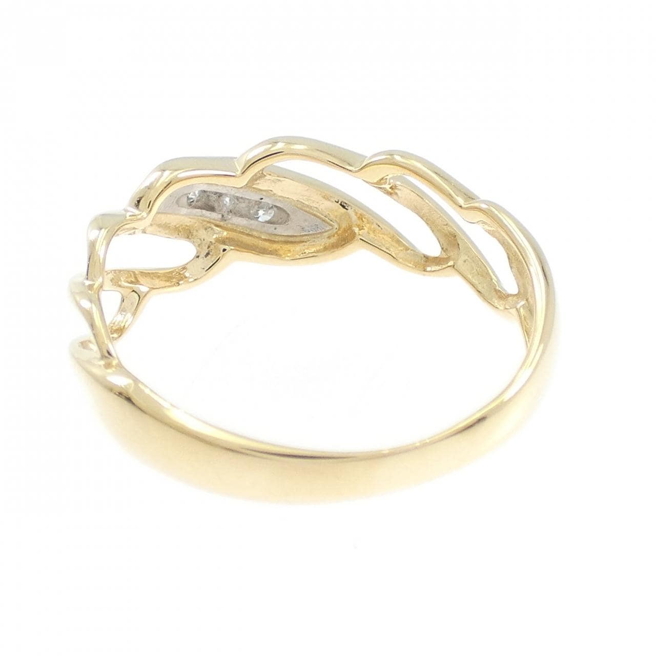 K18YG/PT850 ダイヤモンド リング 0.05CT