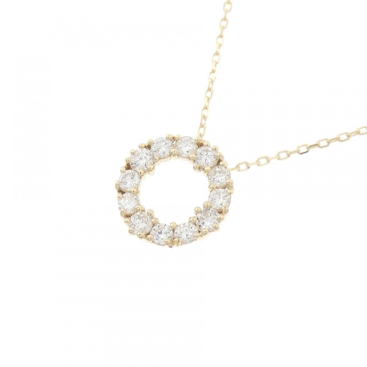 【リメイク】K10YG ダイヤモンド ネックレス 0.30CT