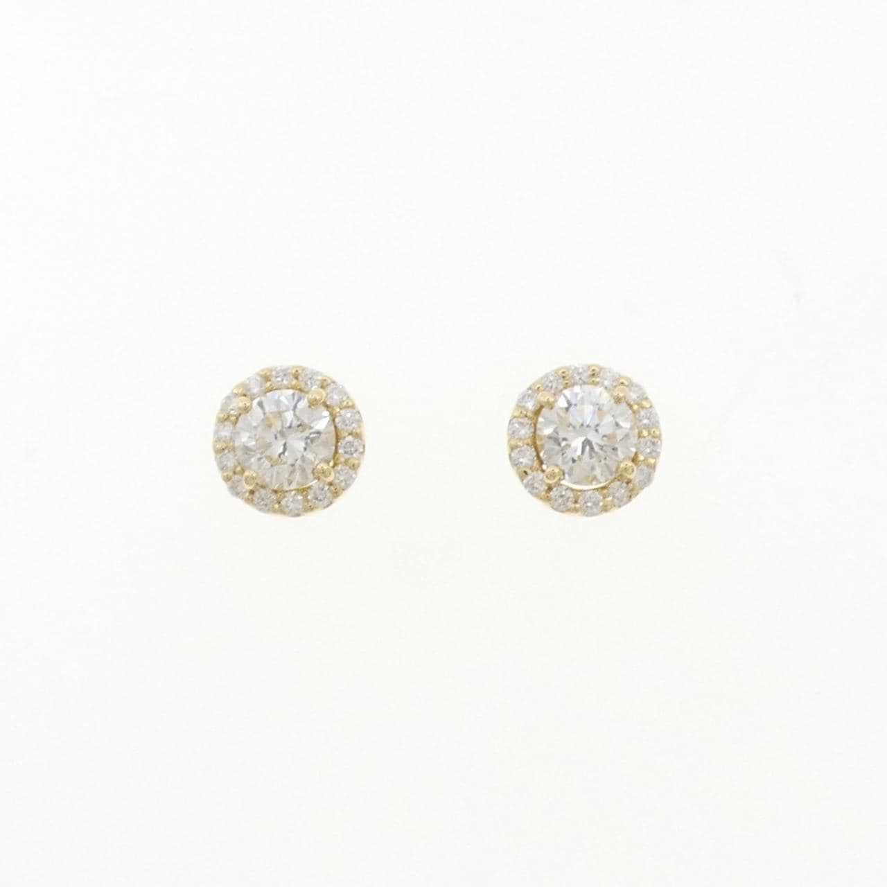 【リメイク】K18YG/ST ダイヤモンド ピアス 0.506CT 0.512CT G SI1 VG