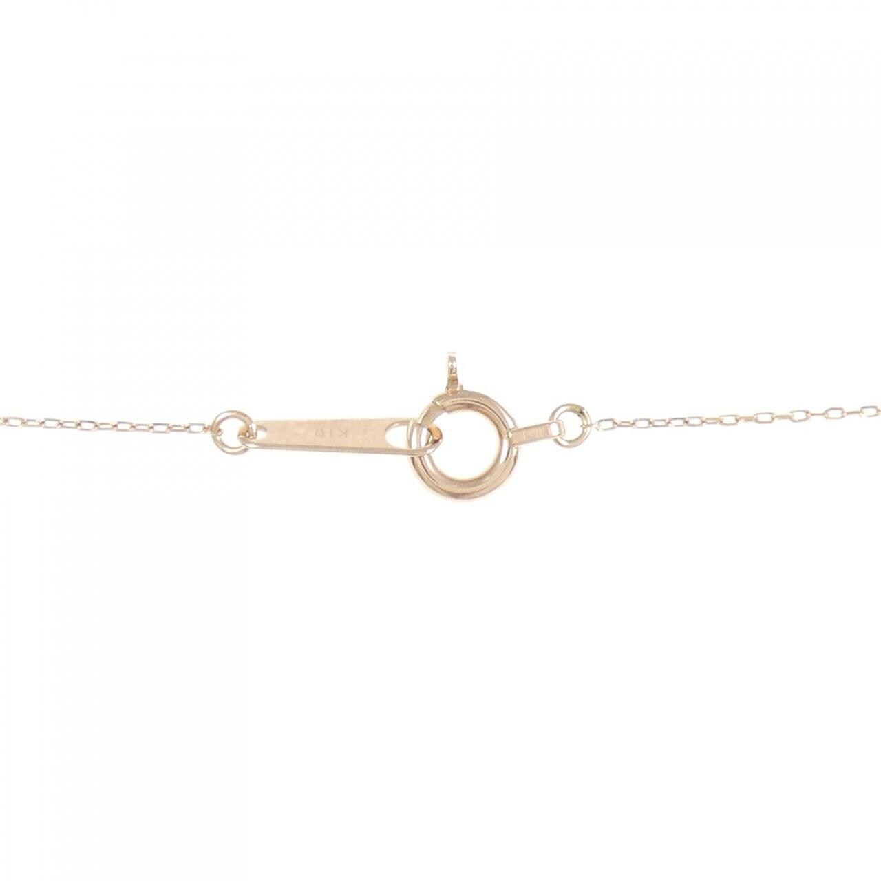 K10PG ハート ダイヤモンド ネックレス