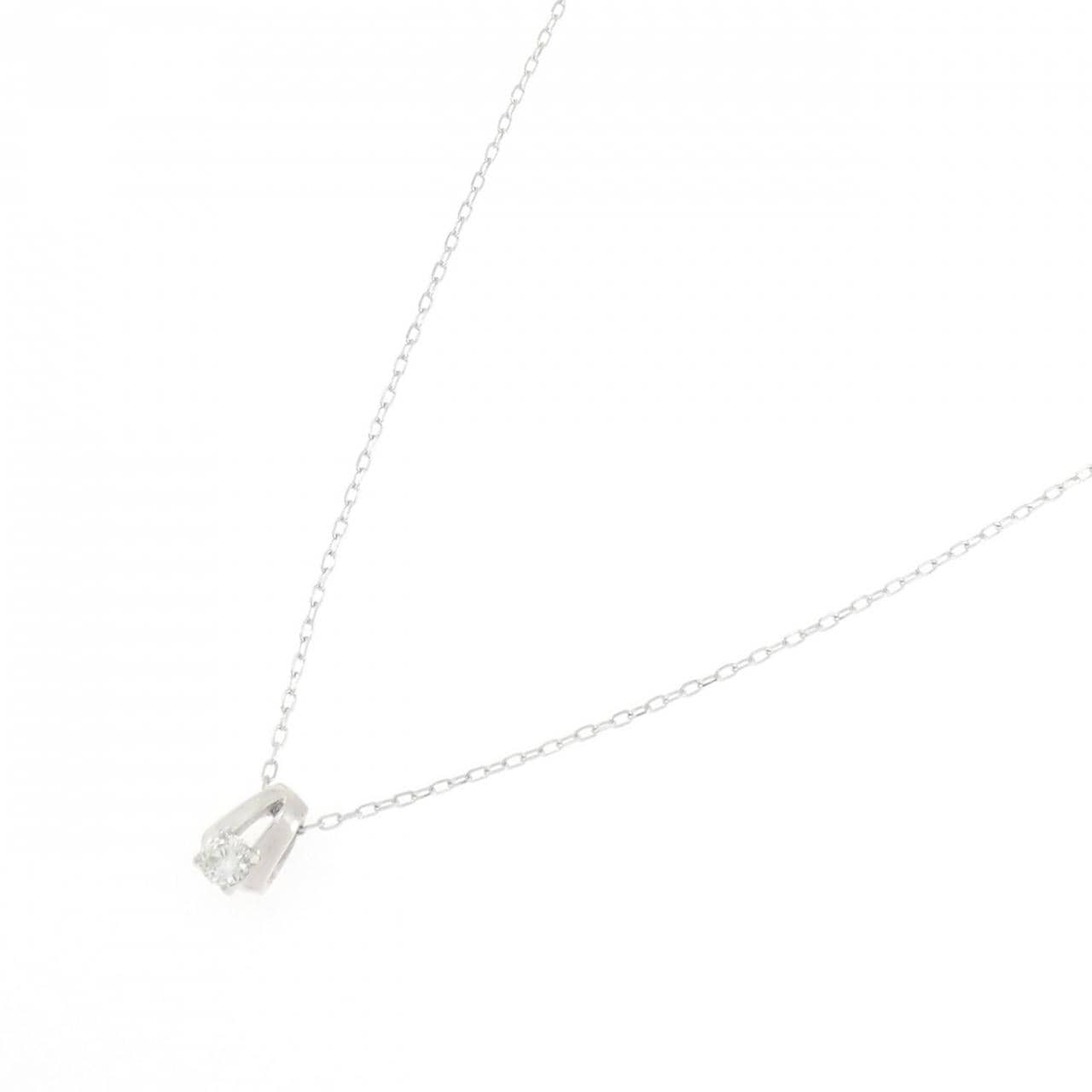 K18WG ダイヤモンド ネックレス 0.10CT
