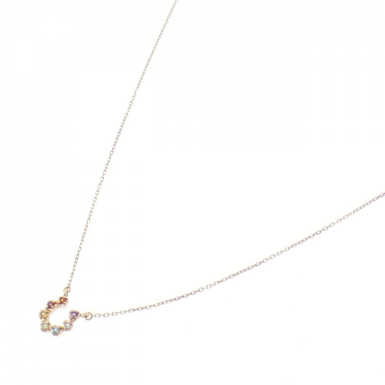 K10YG カラーストーン ネックレス
