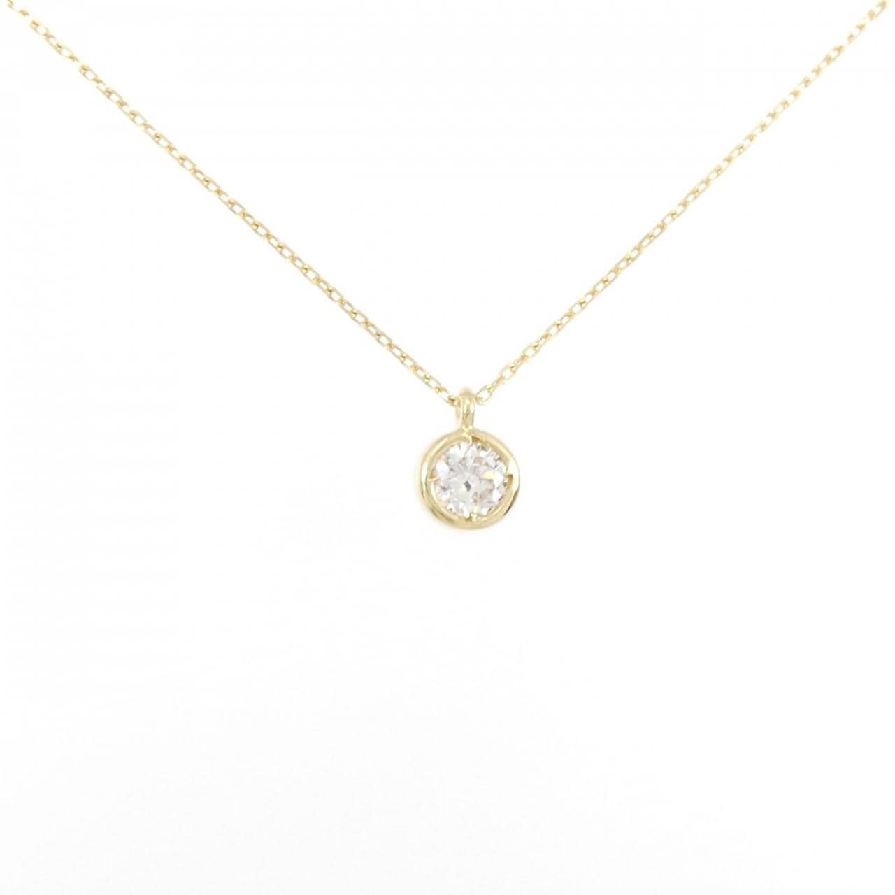 K18YG ソリティア ダイヤモンド ネックレス 0.42CT