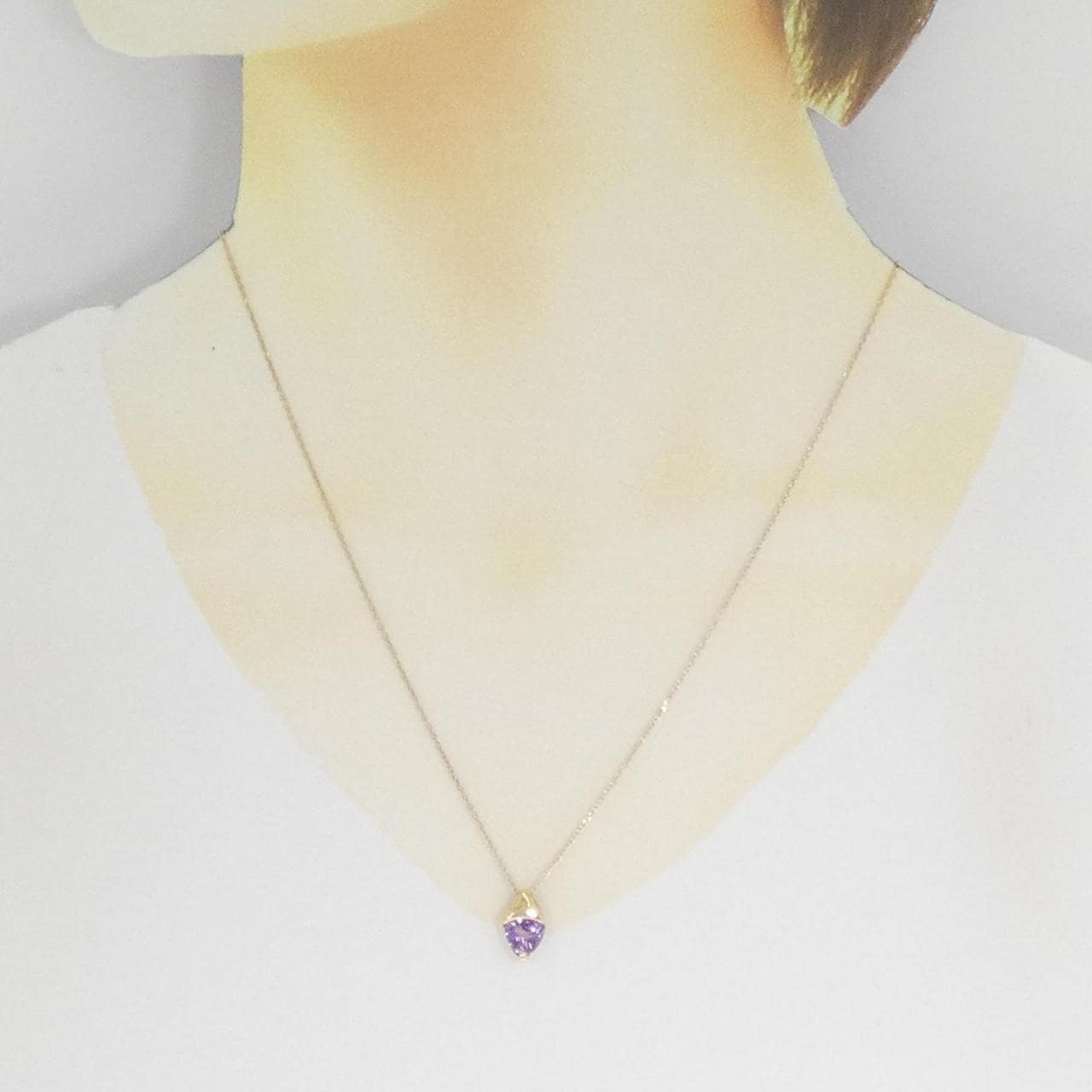 K18YG アメジスト ネックレス 0.85CT