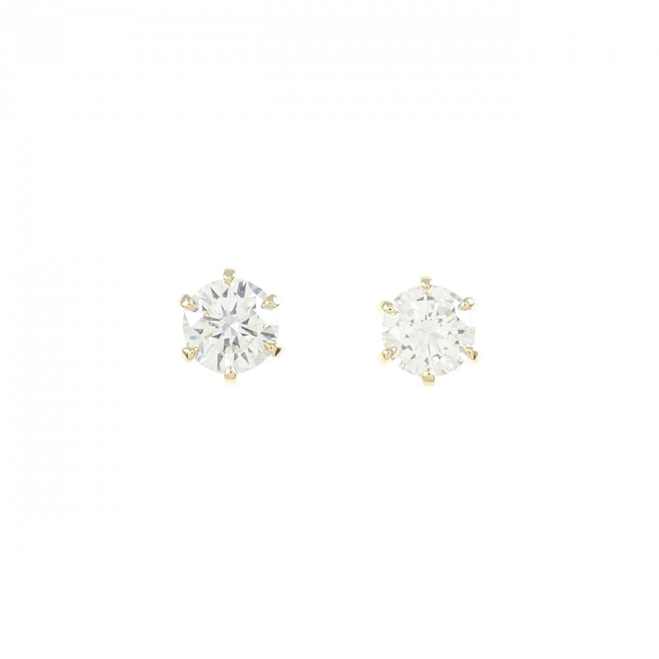 【リメイク】K18YG/ST ダイヤモンド ピアス 0.218CT 0.231CT H SI2 VG-GOOD