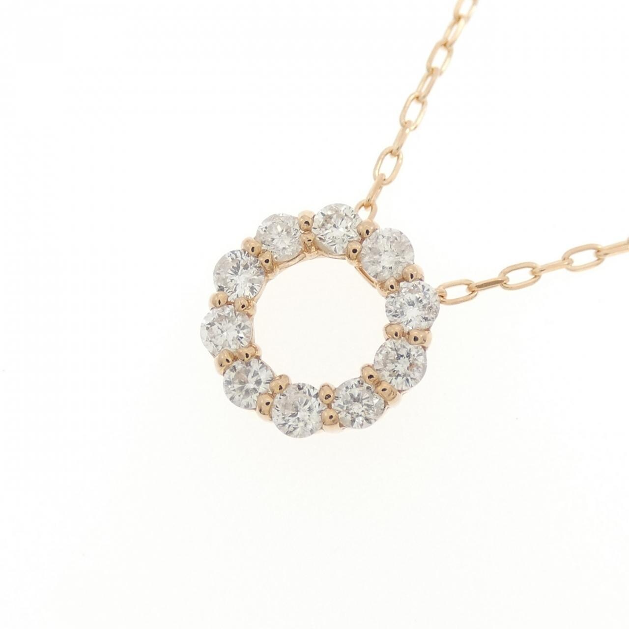 K18PG ダイヤモンド ネックレス 0.33CT