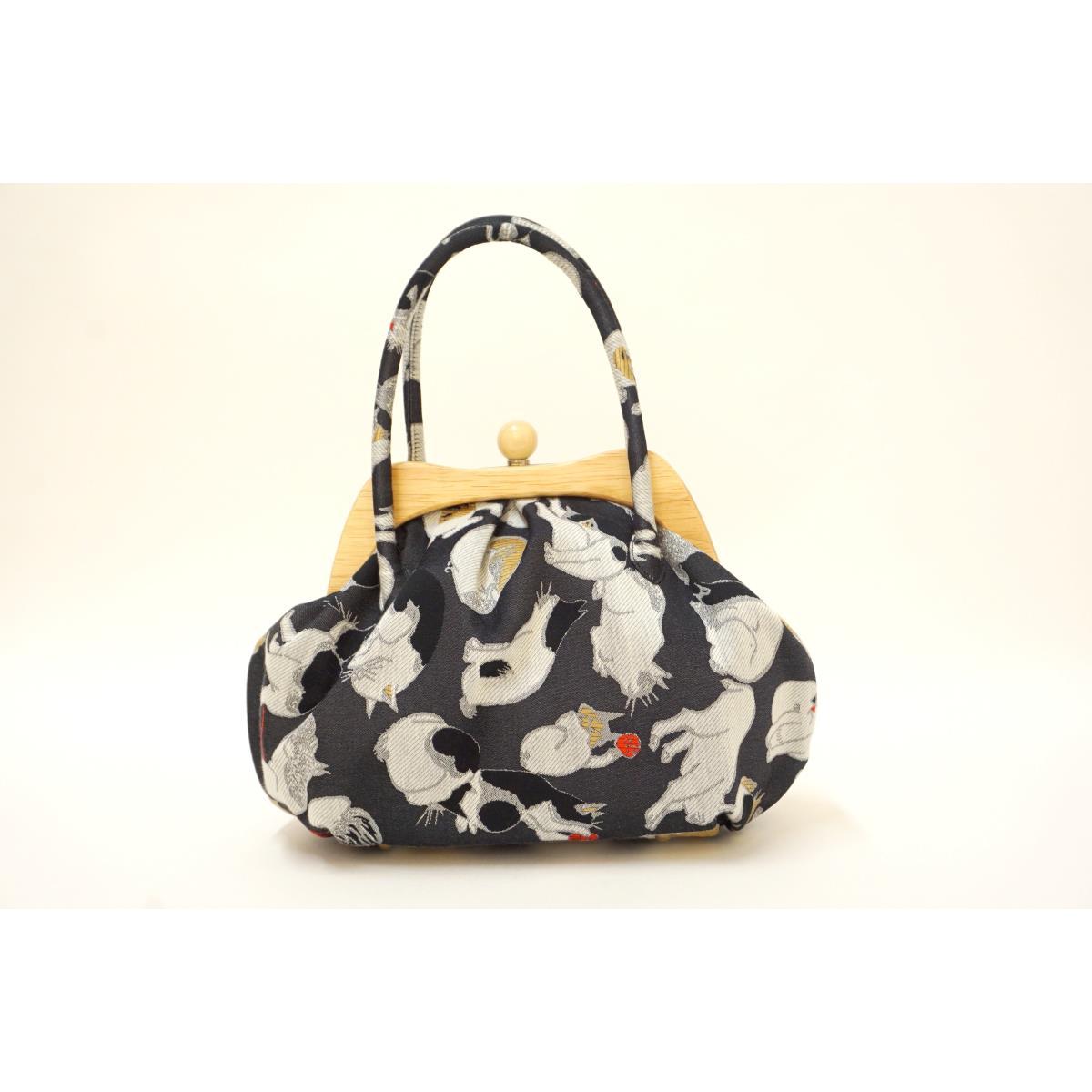 【新品】がま口バッグ　ねこ