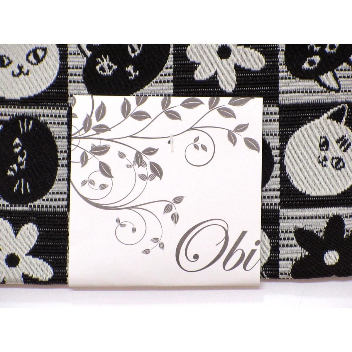 【新品】半幅帯　猫