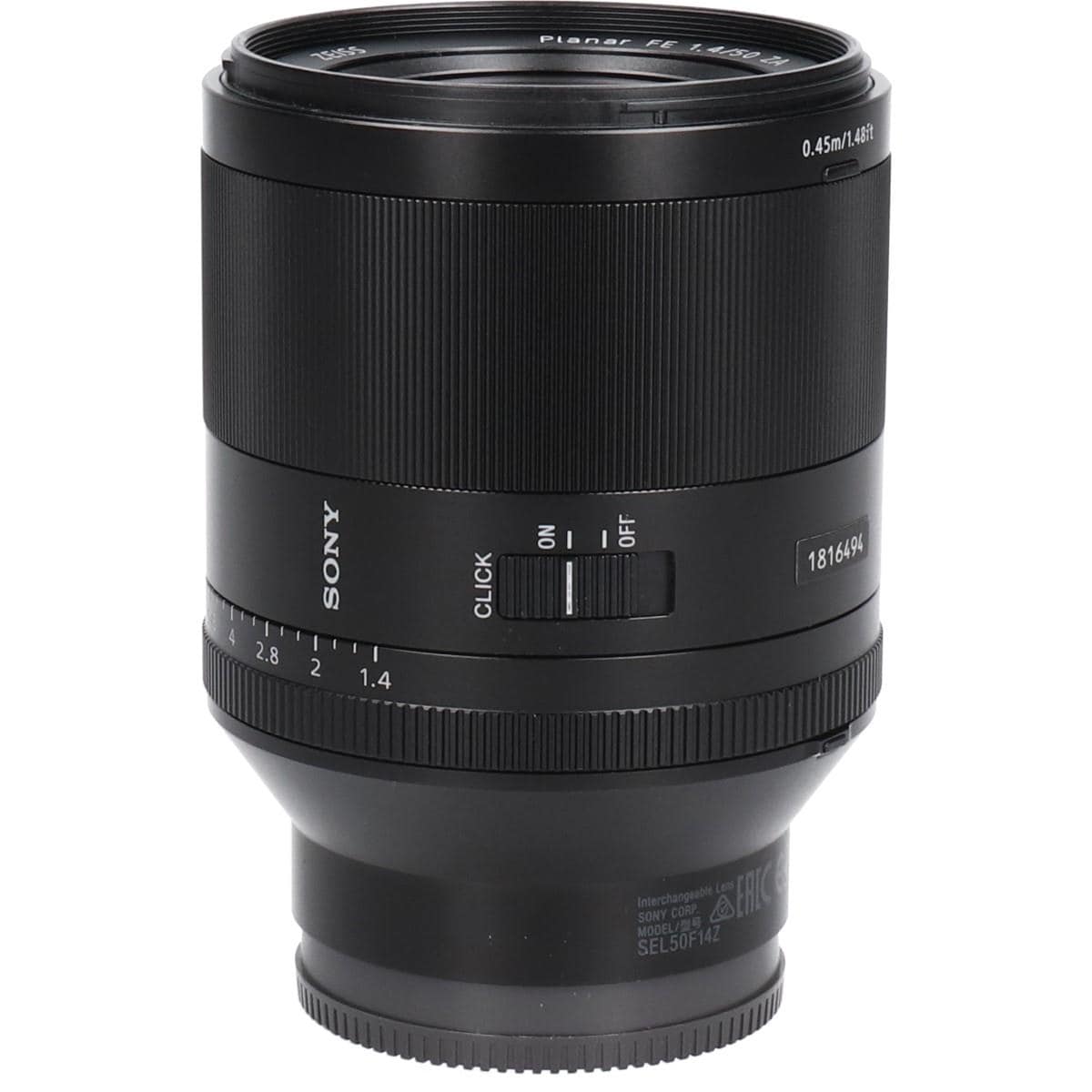 ＦＥ５０ｍｍ　Ｆ１．４ＺＡ（ＳＥＬ５０Ｆ１４Ｚ）