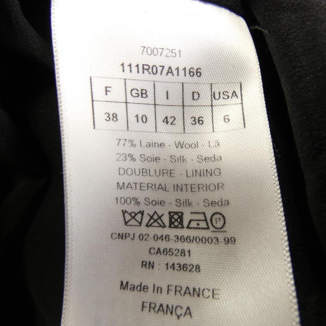 クリスチャンディオール CHRISTIAN DIOR CDボタン 111R07A1166 ワンピース