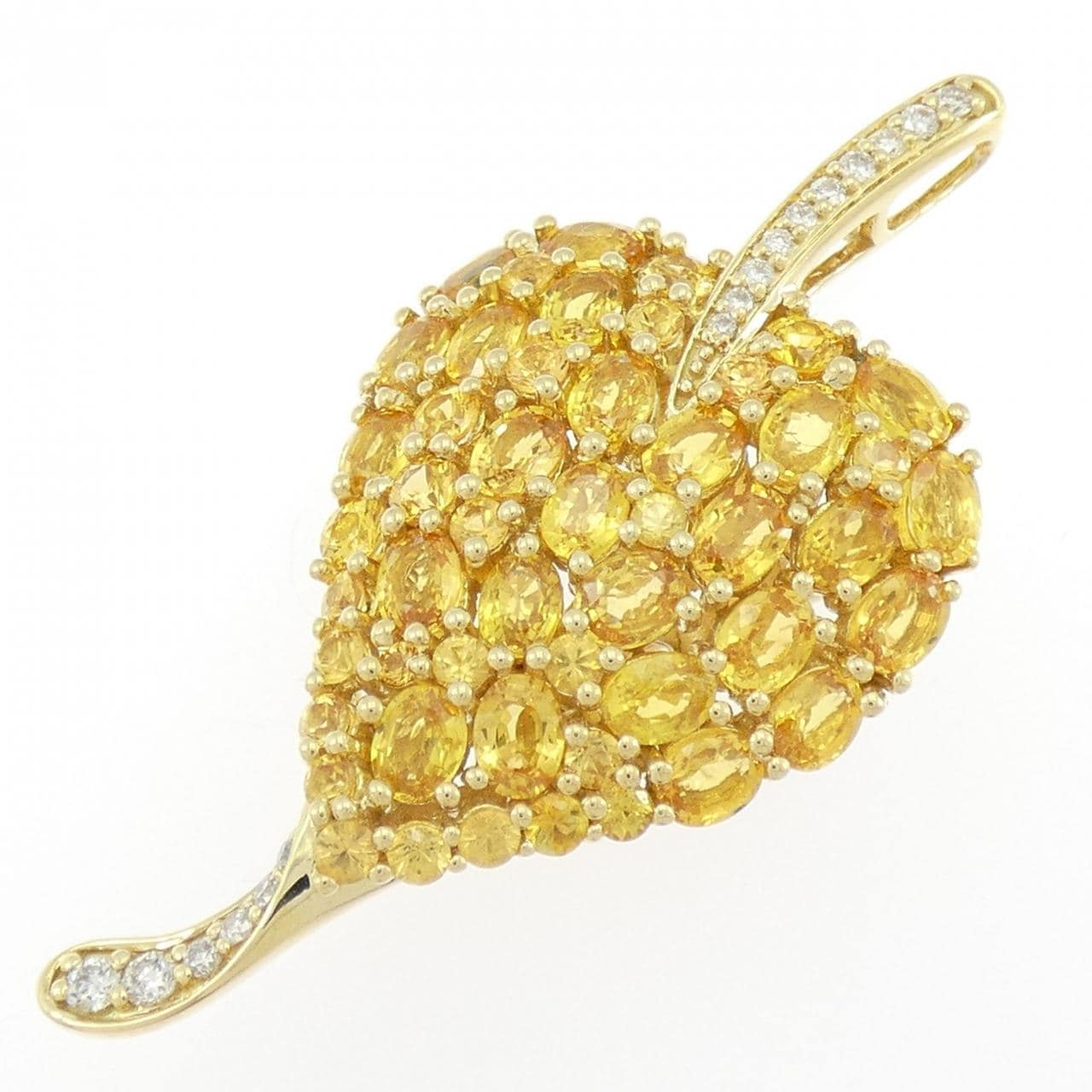 K18YG蓝宝石胸针6.35CT