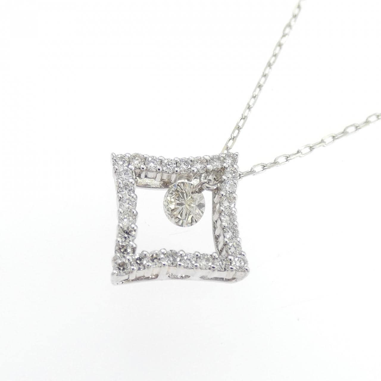 K18WG ダイヤモンド ネックレス 0.30CT