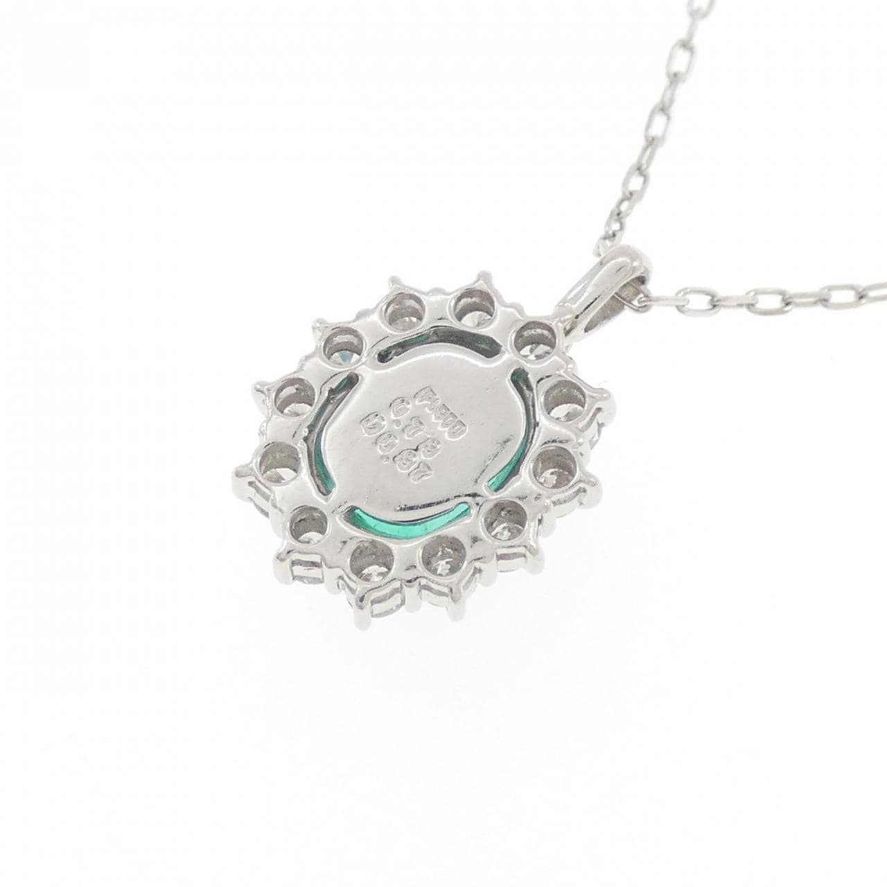 PT900/PT850 エメラルド ネックレス 0.73CT