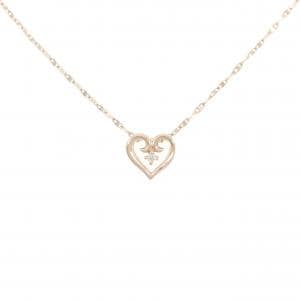 K10PG ハート ダイヤモンド ネックレス 0.01CT