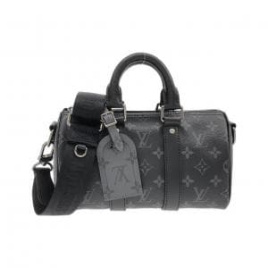 LOUIS VUITTON Monogram Eclipse Reverse Keepall Bandouliere 25 公分 M46271 波士頓包