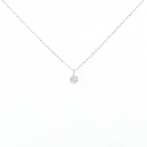 K18WG ソリティア ダイヤモンド ネックレス 0.10CT