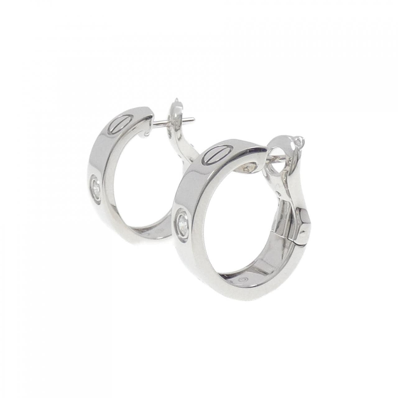 CARTIER LOVE earrings half diamond earrings