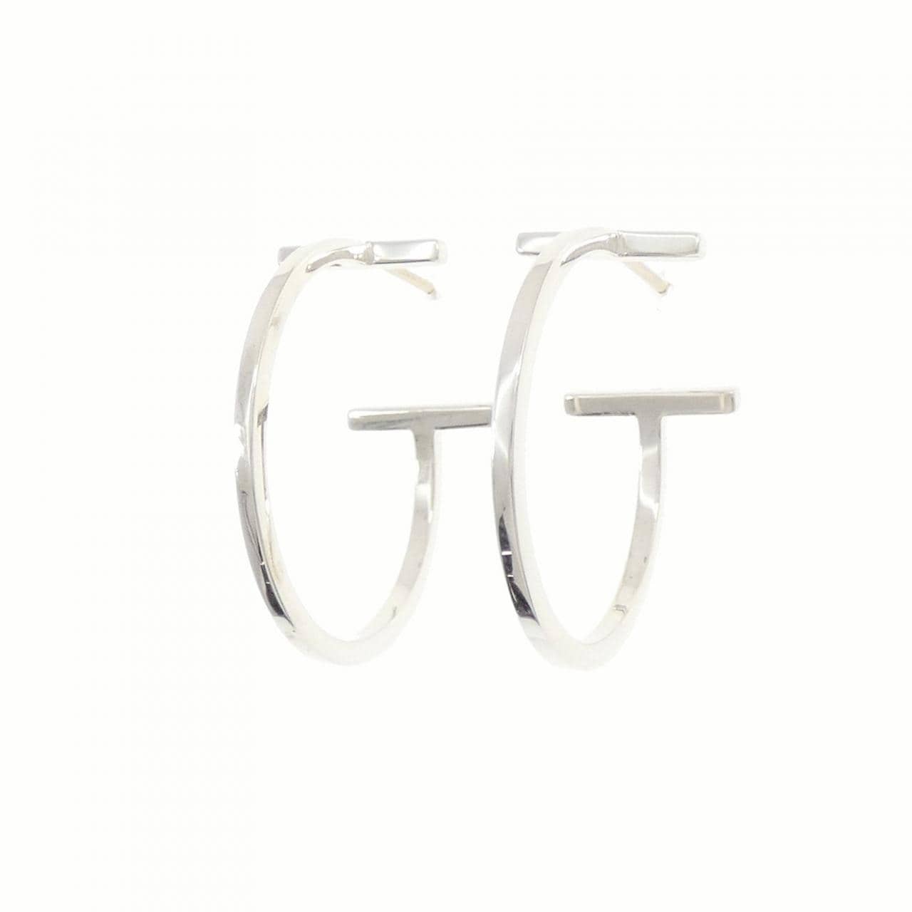 ティファニー Tワイヤー フープ ミディアム ピアス