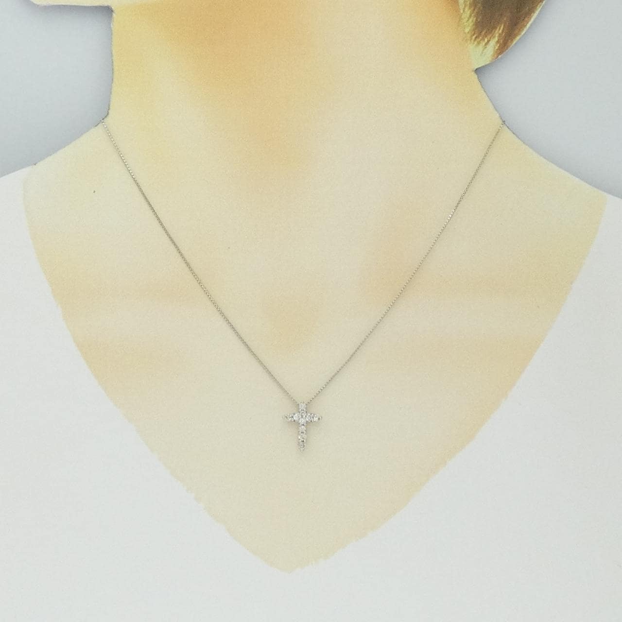 PT900/PT850 十字钻石项链 0.3CT