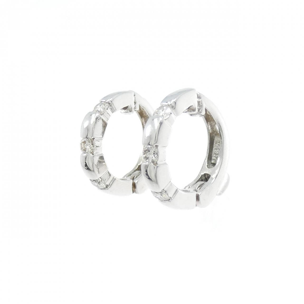 K14WG ダイヤモンド イヤリング 0.30CT