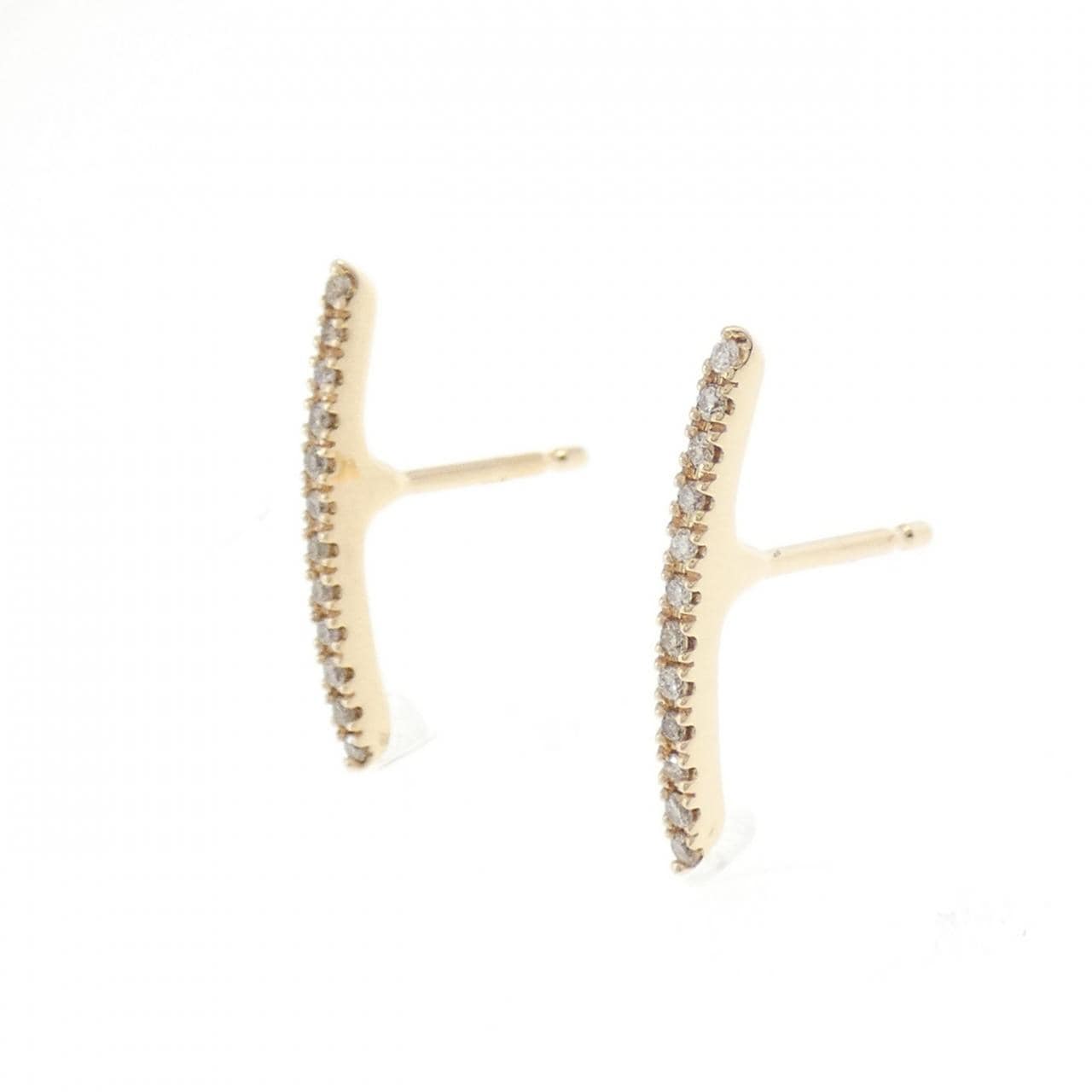 ヒロタカ ゴッサマー ショートバー ピアス 0.12CT