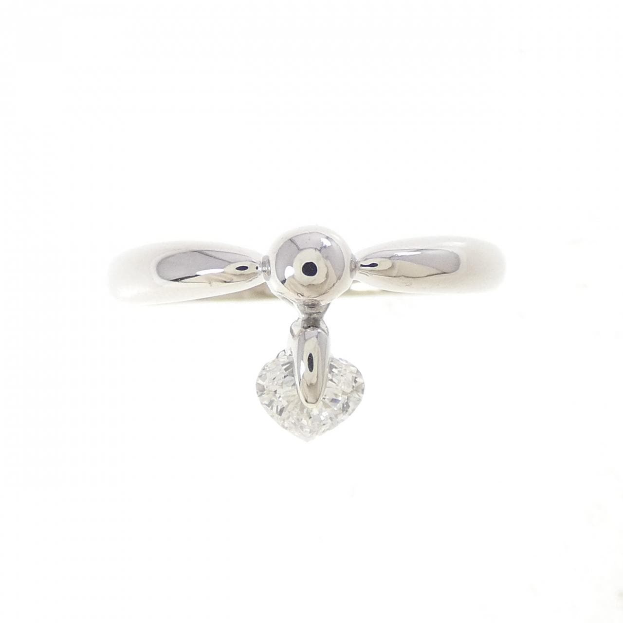 PT900 ハート ダイヤモンド リング 0.309CT