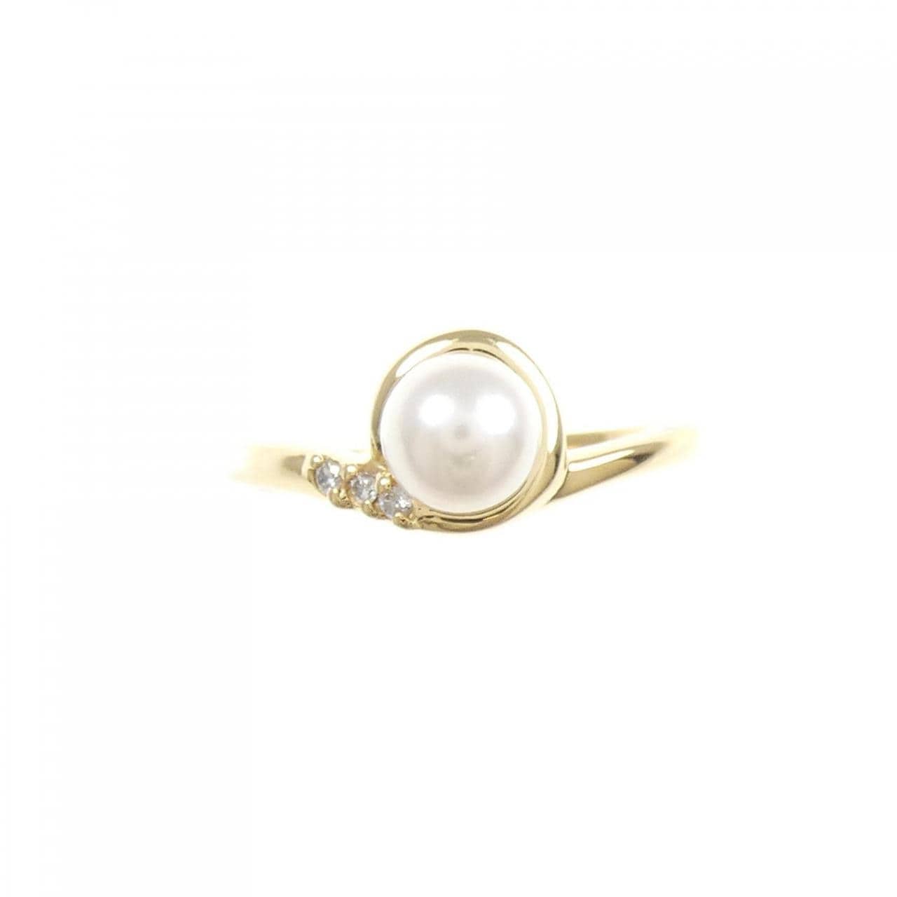 K18YG Akoya pearl ring 5.3mm