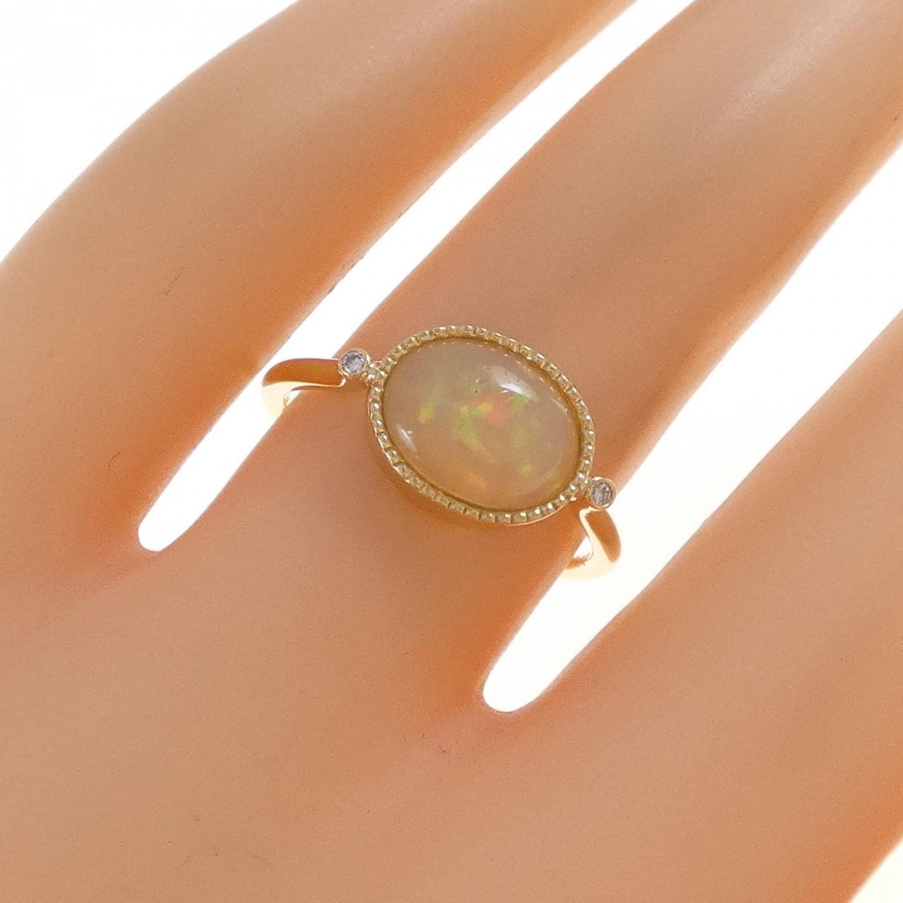 K18YG オパール リング