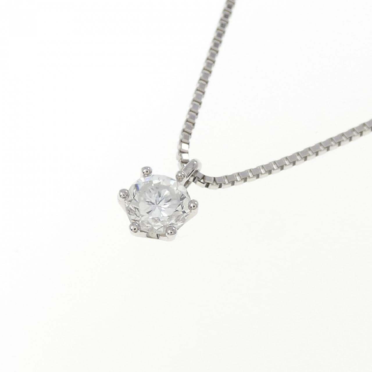 PT900/PT850 ソリティア ダイヤモンド ネックレス 0.327CT