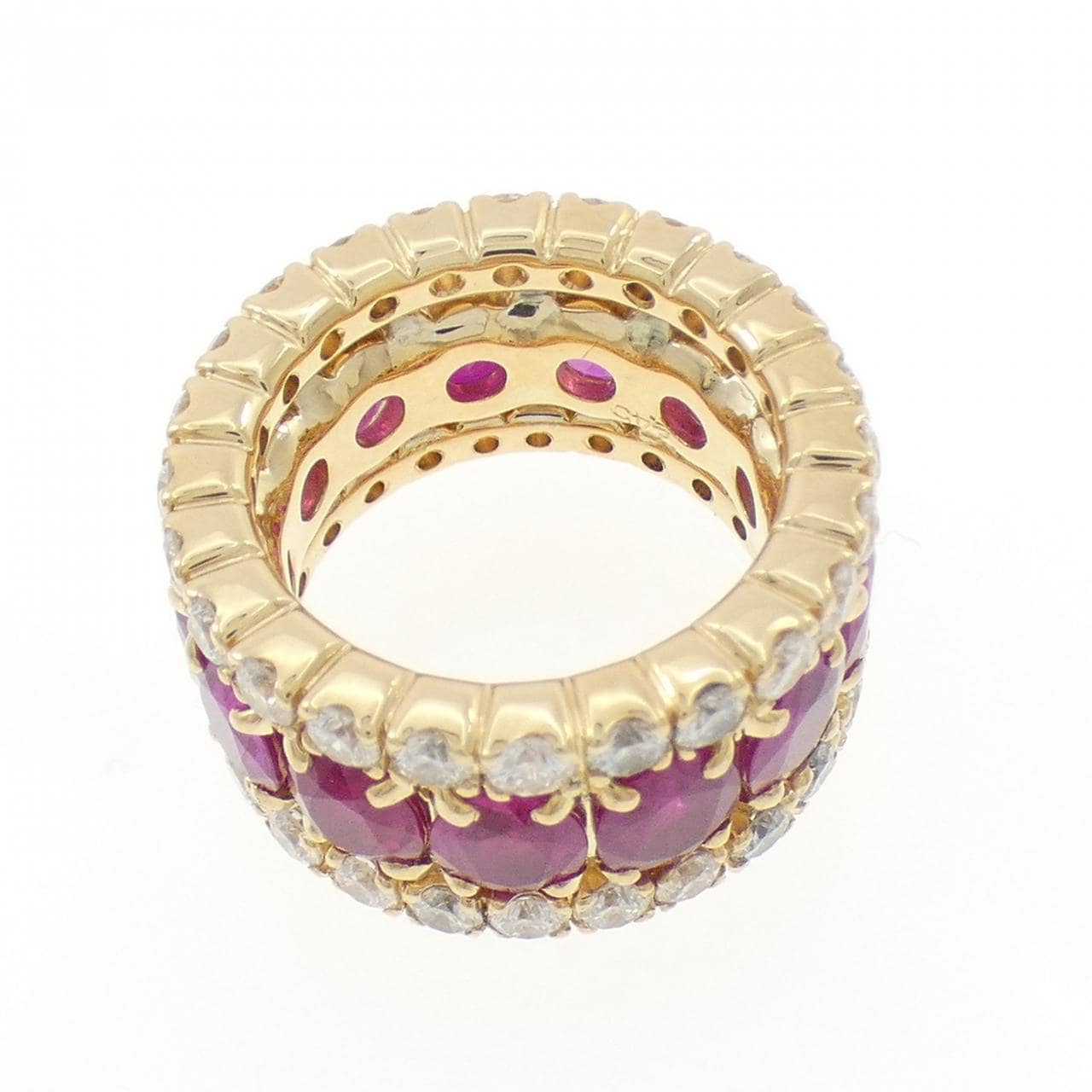 K18YG ルビー リング 7.617CT