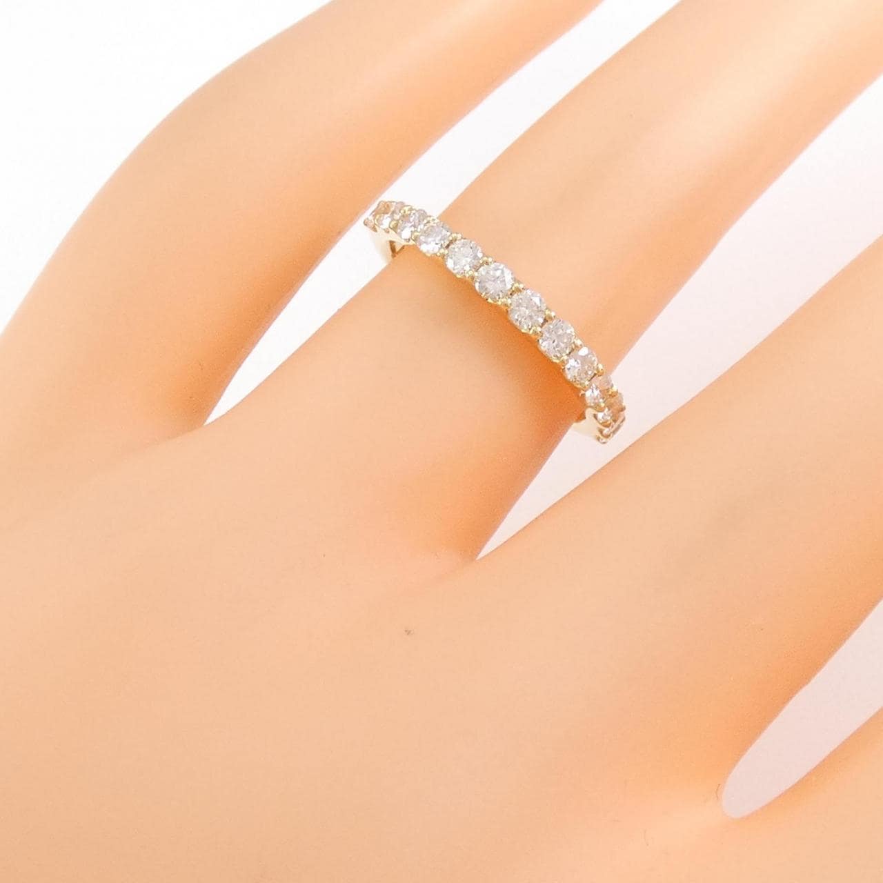 [新品] K18YG 半永恒钻石戒指 0.504 克拉