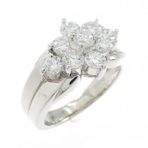 PT900 フラワー ダイヤモンド リング 1.04CT