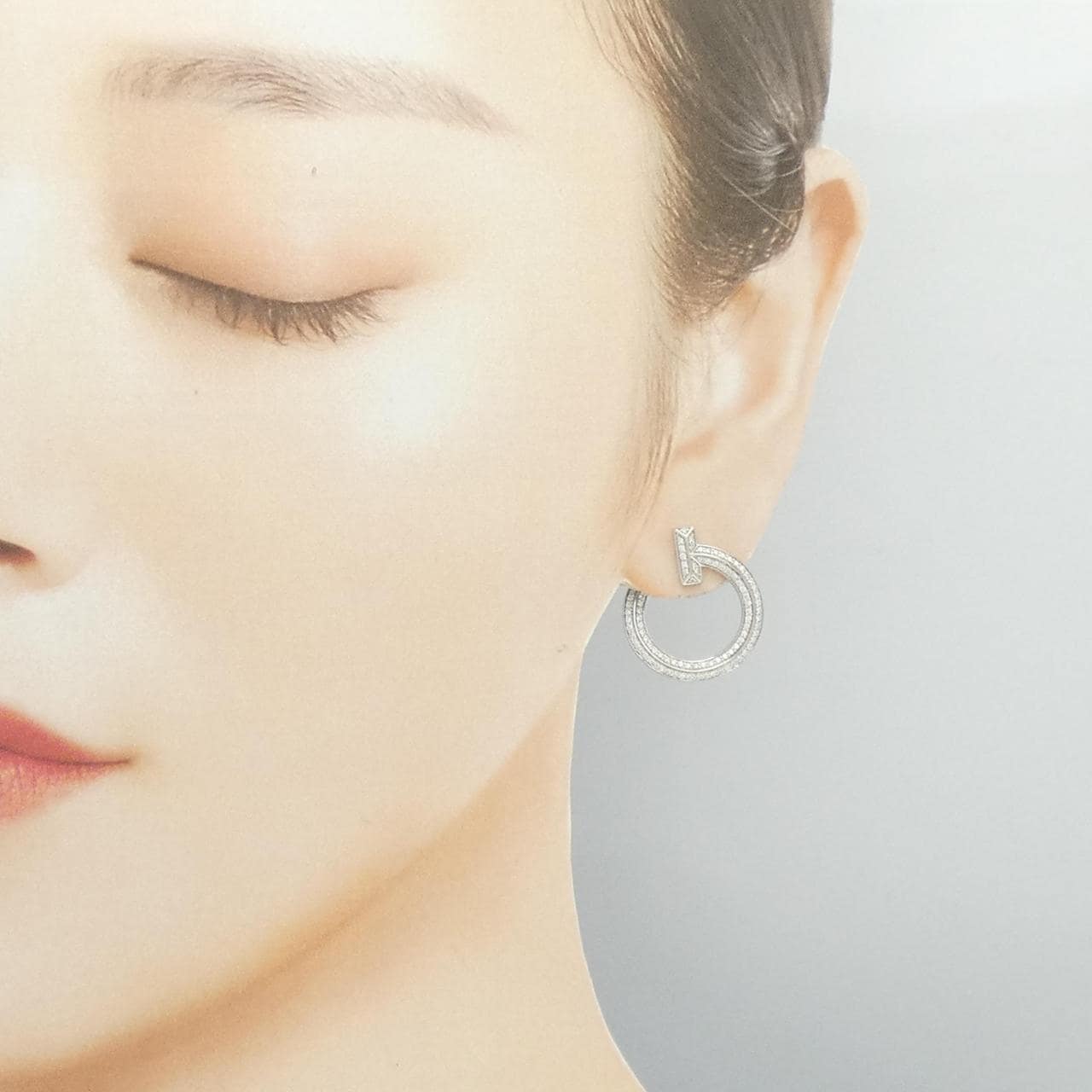 ティファニー Tワン ピアス 0.48CT