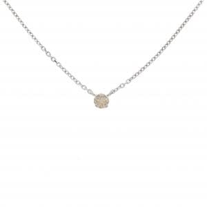 K10WG ソリティア ダイヤモンド ネックレス 0.10CT