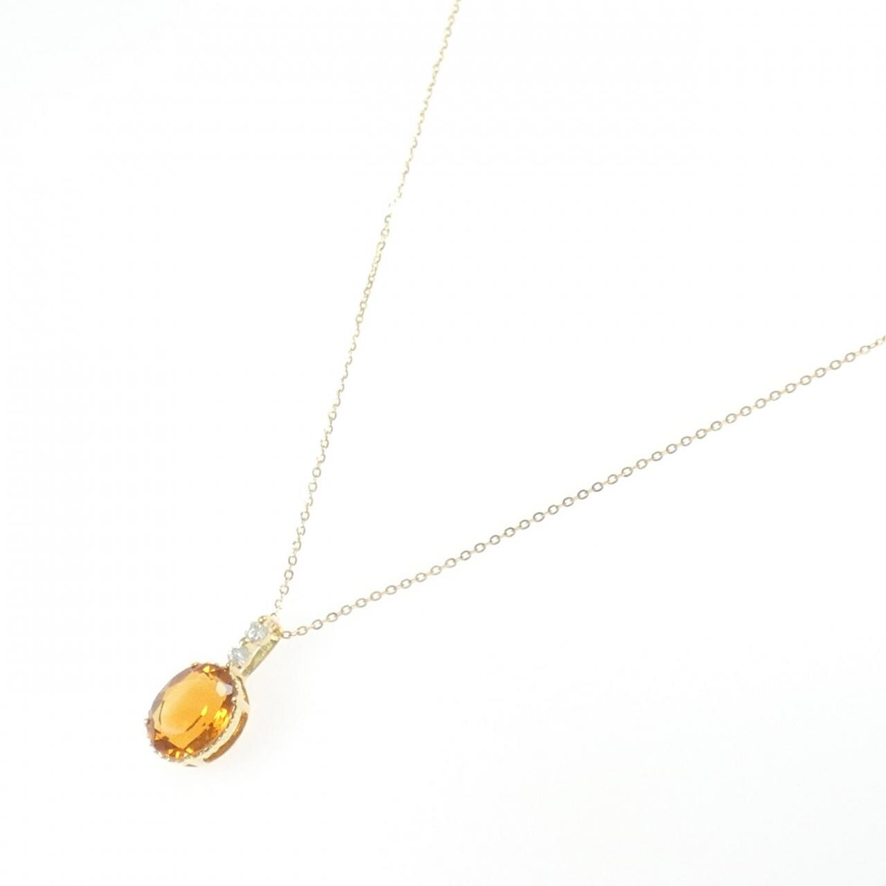 K18YG シトリン ネックレス 2.53CT