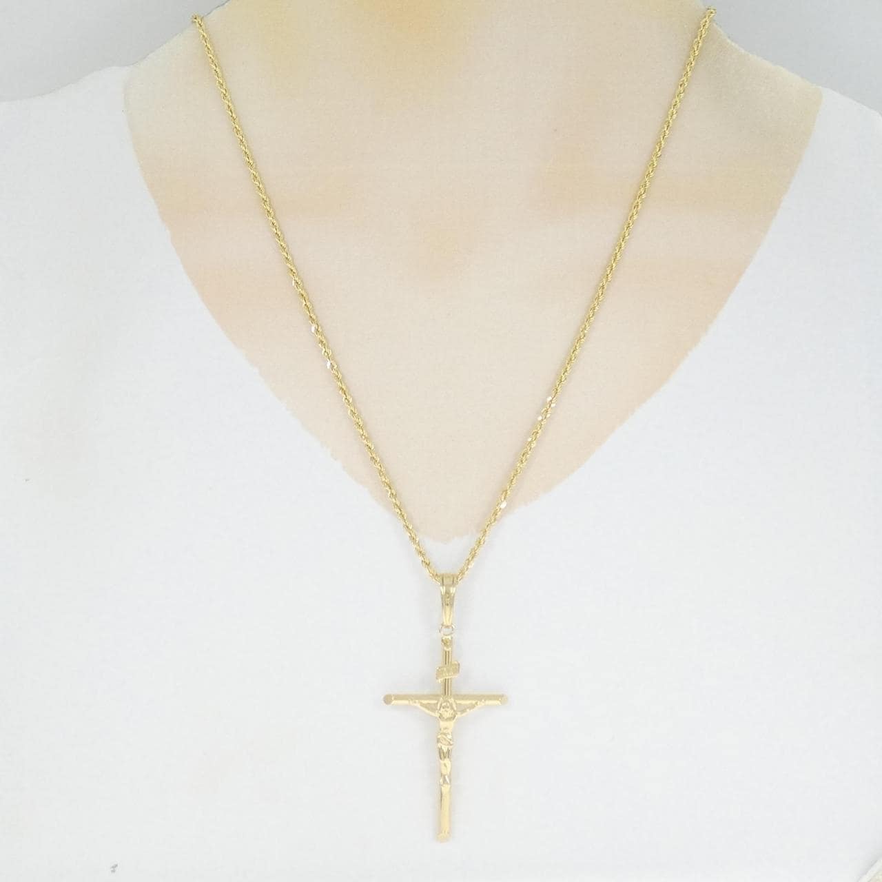 K18YG cross necklace