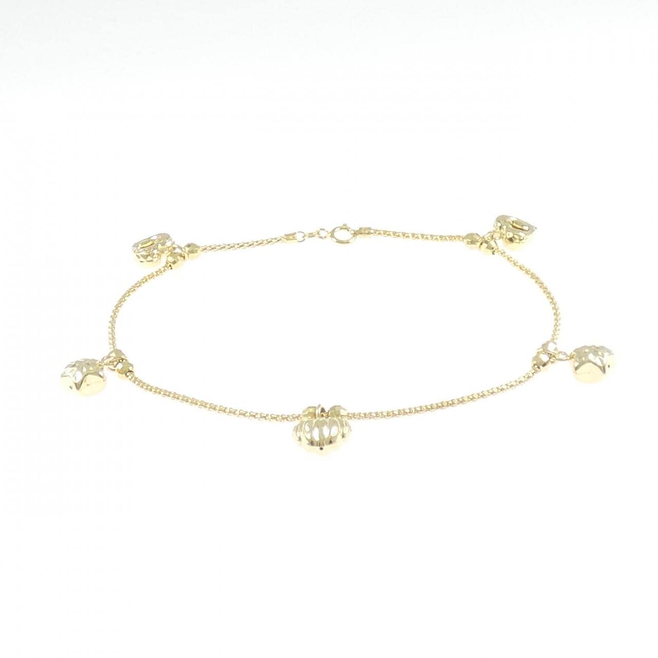 750YG ハート×スター ブレスレット