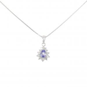PT900/PT850 タンザナイト ネックレス 0.20CT