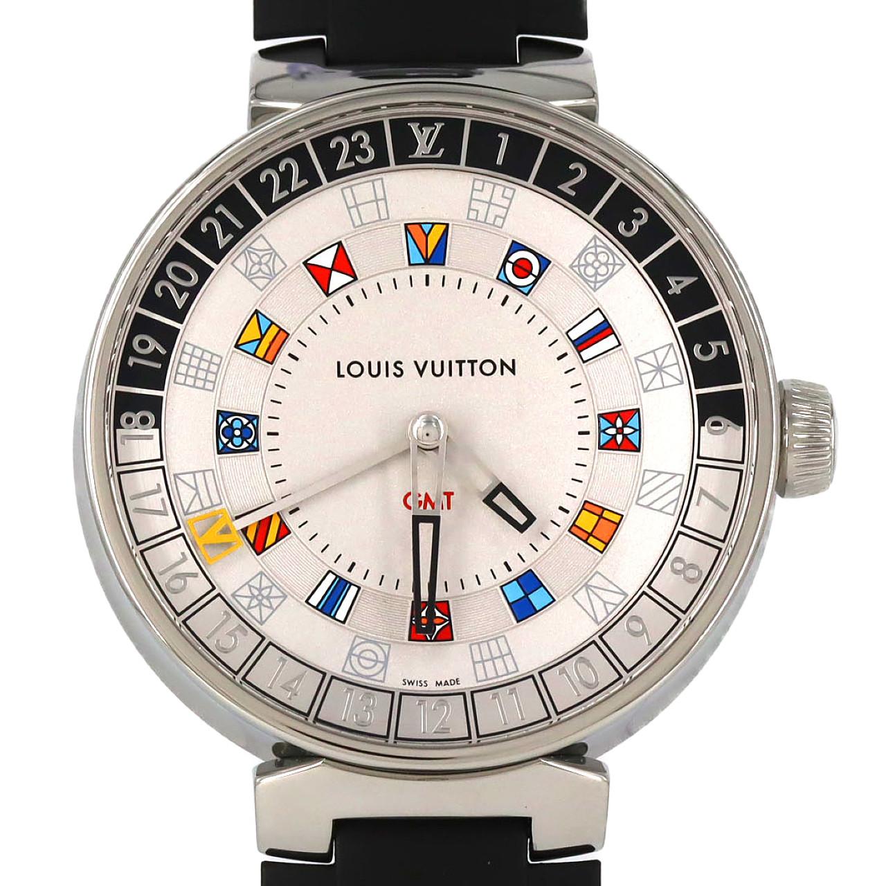 ルイヴィトン タンブールムーンデュアルタイム QA096 SS クォーツ