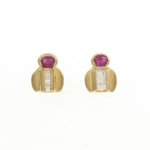 K18YG ルビー ピアス 0.40CT