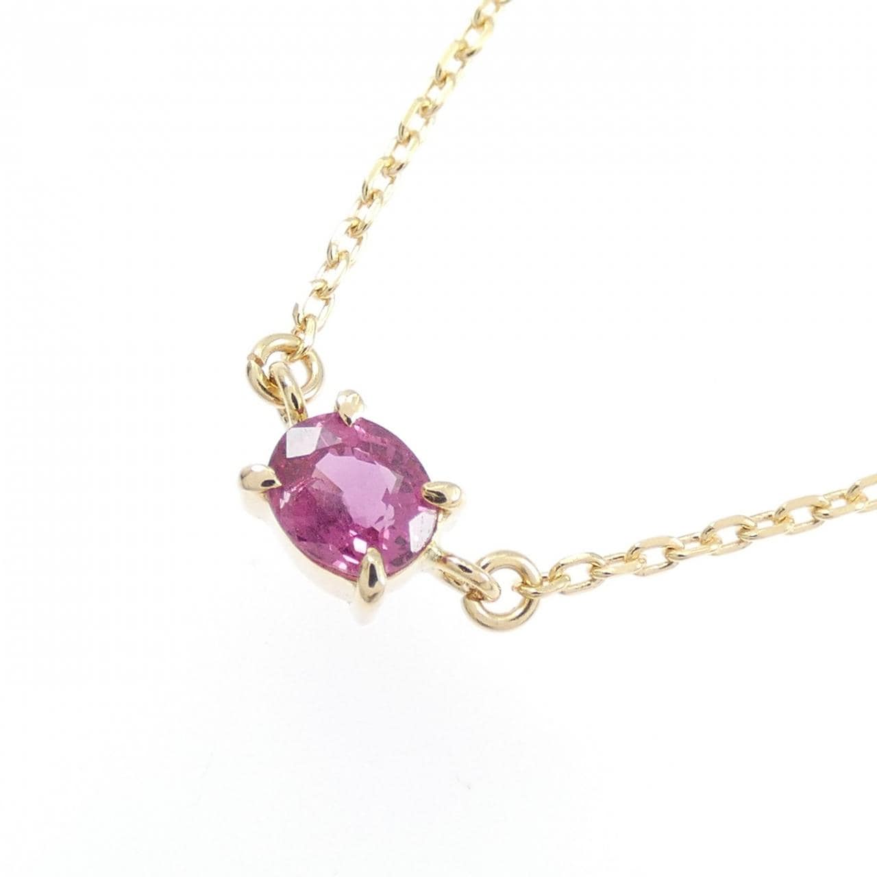 K18YG红宝石项链