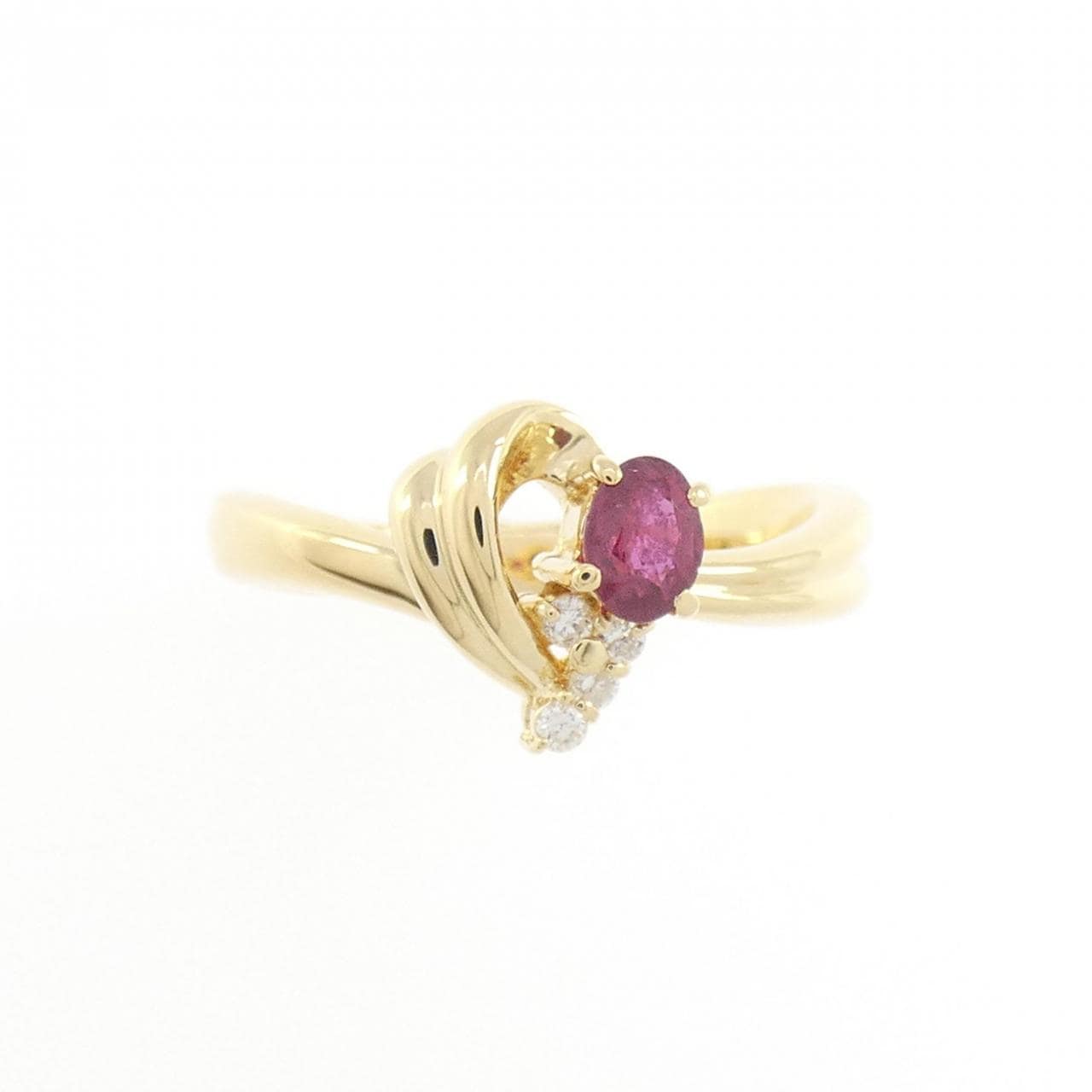 K18YG ルビー リング 0.20CT