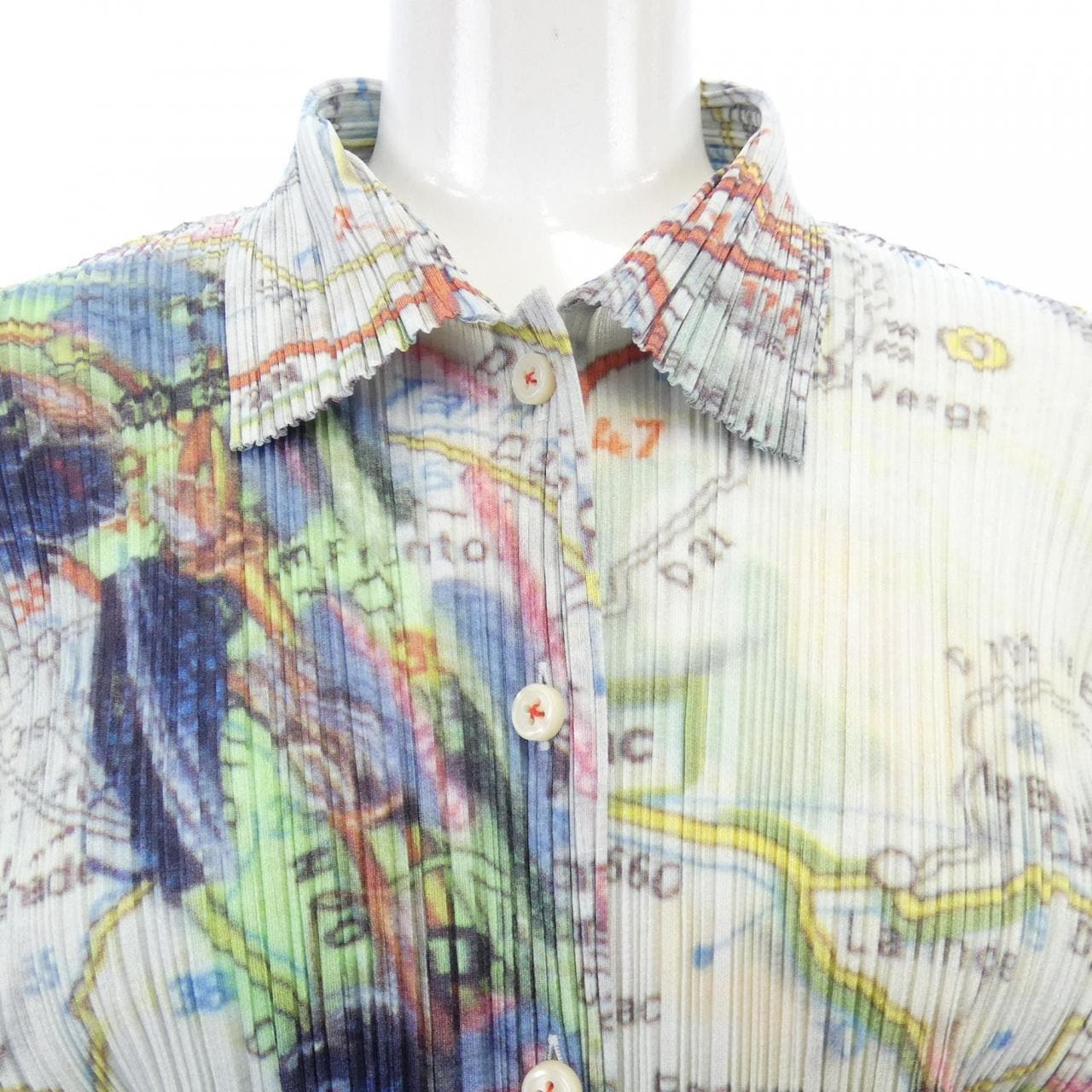 プリーツプリーズ PLEATS PLEASE WORLD MAP 世界地図 PP51-JJ803 7559115 シャツ