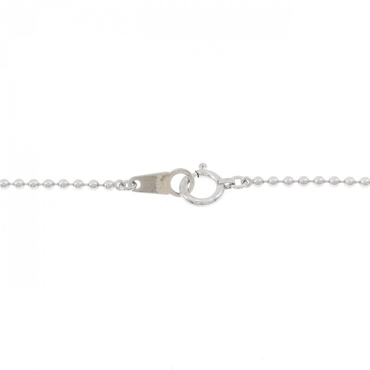 PT900/PT850 フラワー サファイヤ ネックレス 0.34CT