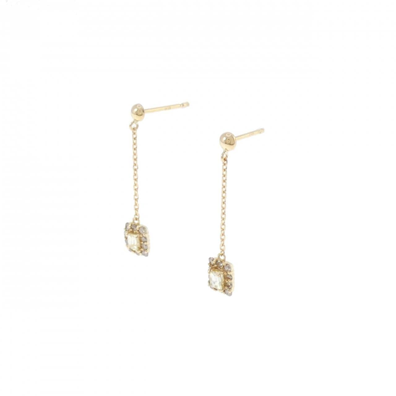 [BRAND NEW] K18YG Diamond earrings 0.26CT