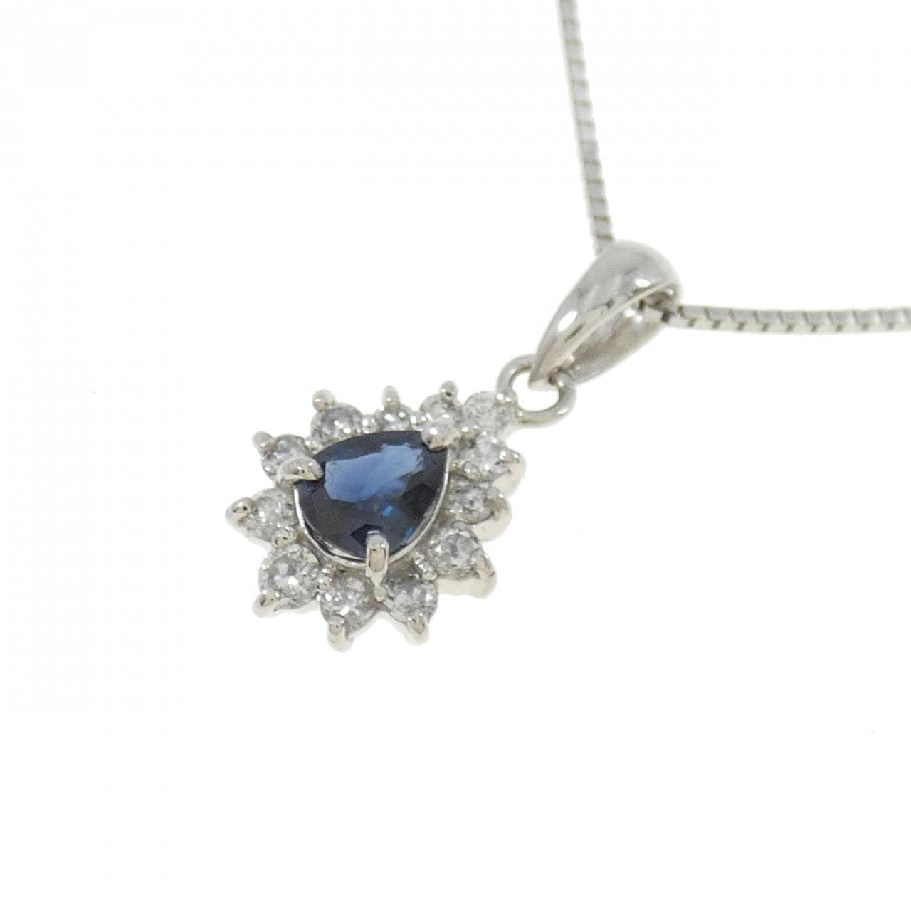 PT サファイヤ ネックレス 0.41CT