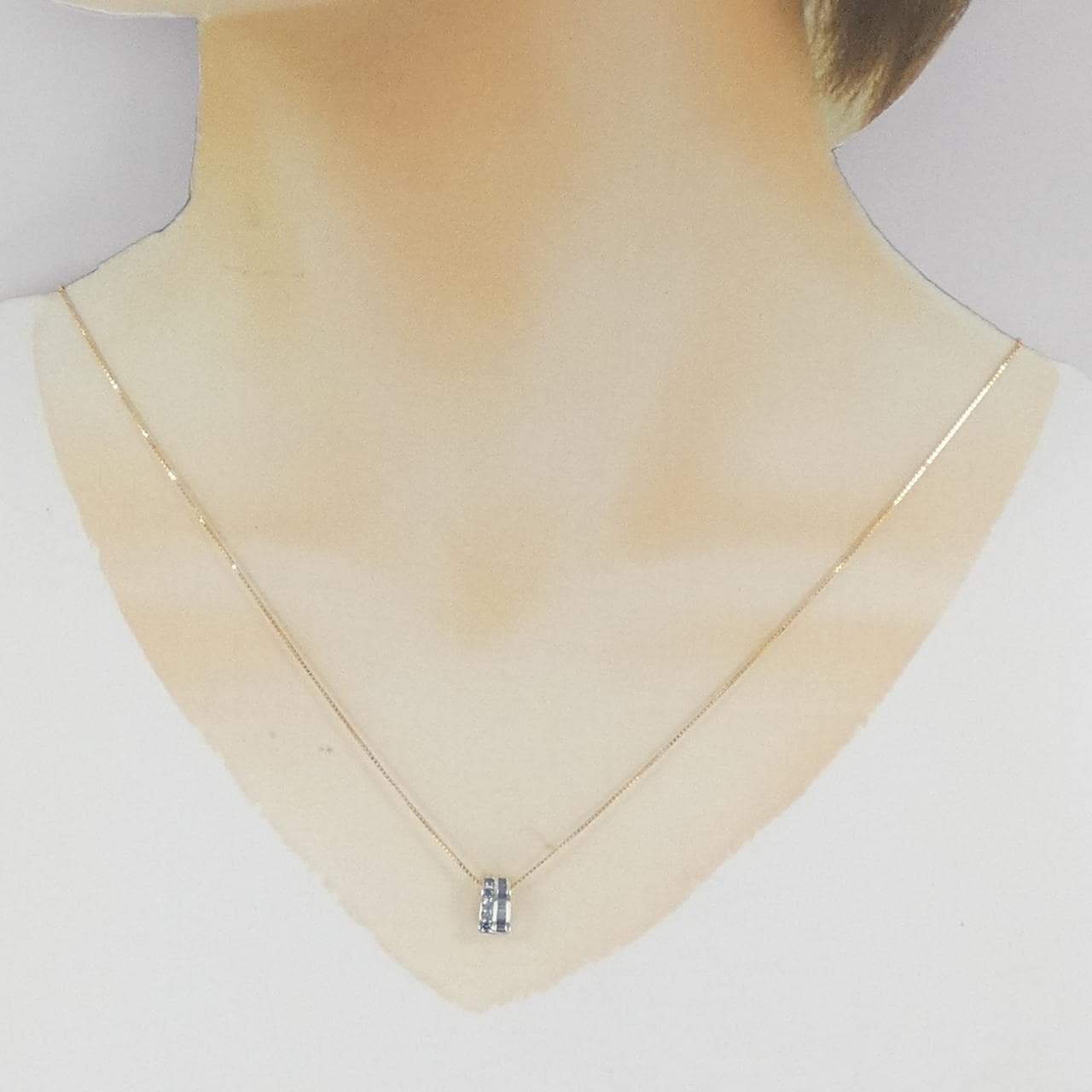 K18YG/K18WG钻石项链 0.37CT