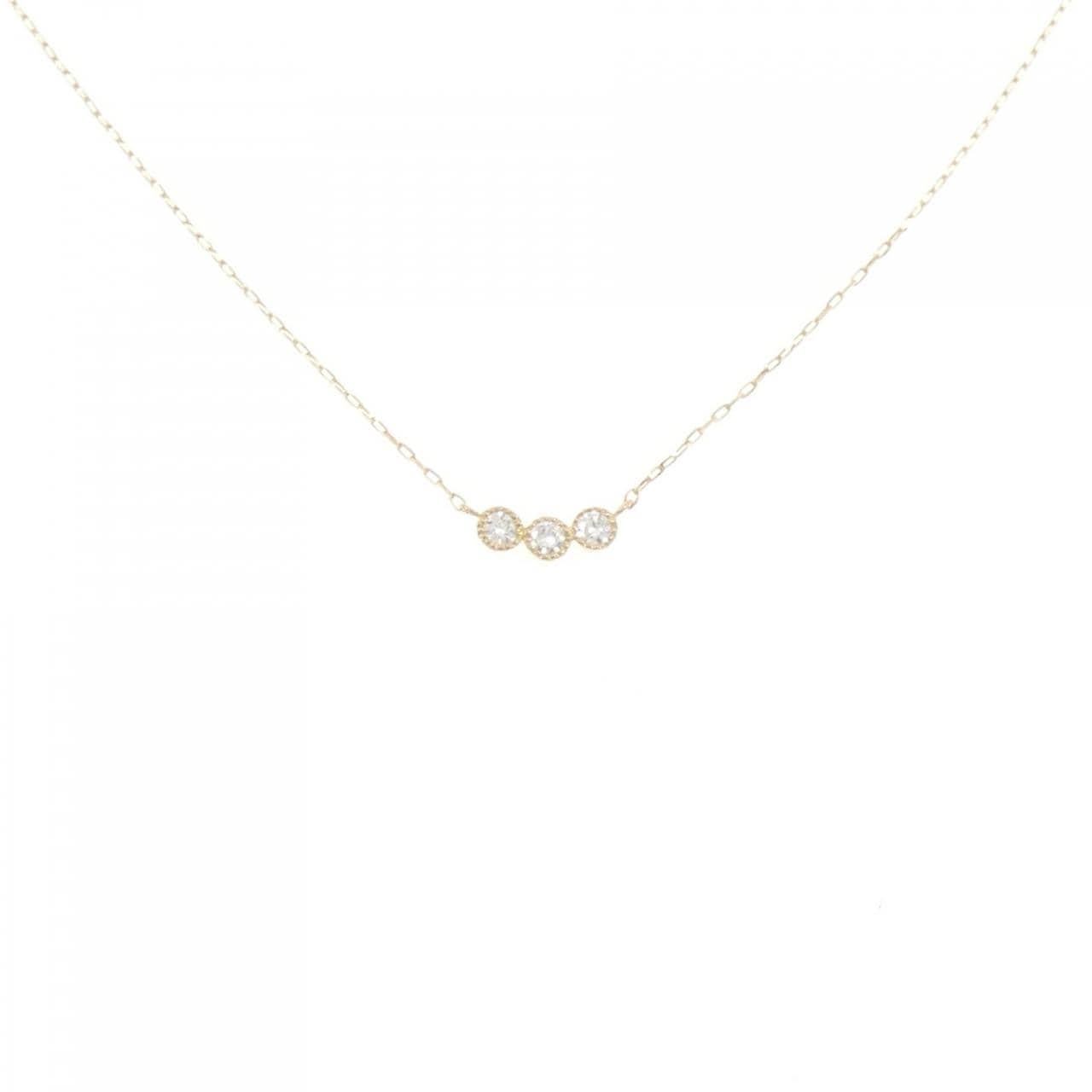 【リメイク】K18YG ダイヤモンド ネックレス 0.10CT