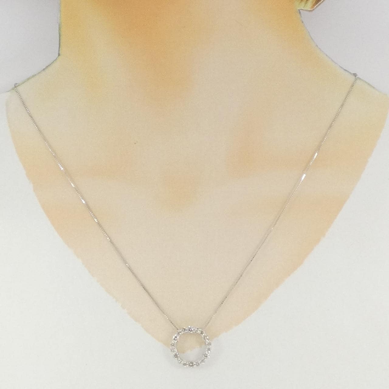 K18WG ダイヤモンド ネックレス 1.00CT